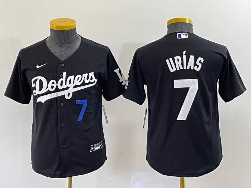 Youth Los Angeles Dodgers #7 Julio Urias Number Black Turn Back The Clock Stitched Cool Base Jersey1,We sell and wholesale Youth Los Angeles Dodgers #7 Julio Urias Number Black Turn Back The Clock Stitched Cool Base Jersey1 on line form chian!